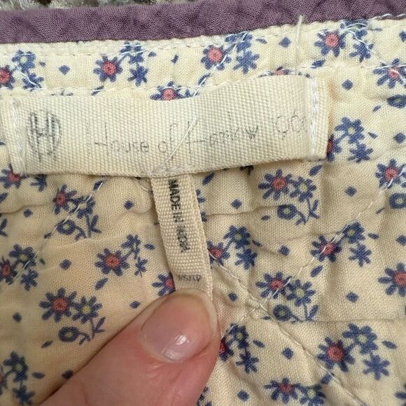 House of Harlow Quilted Boho Printed Paisley Cream Tie Sleeveless XS - Picture 4 of 6